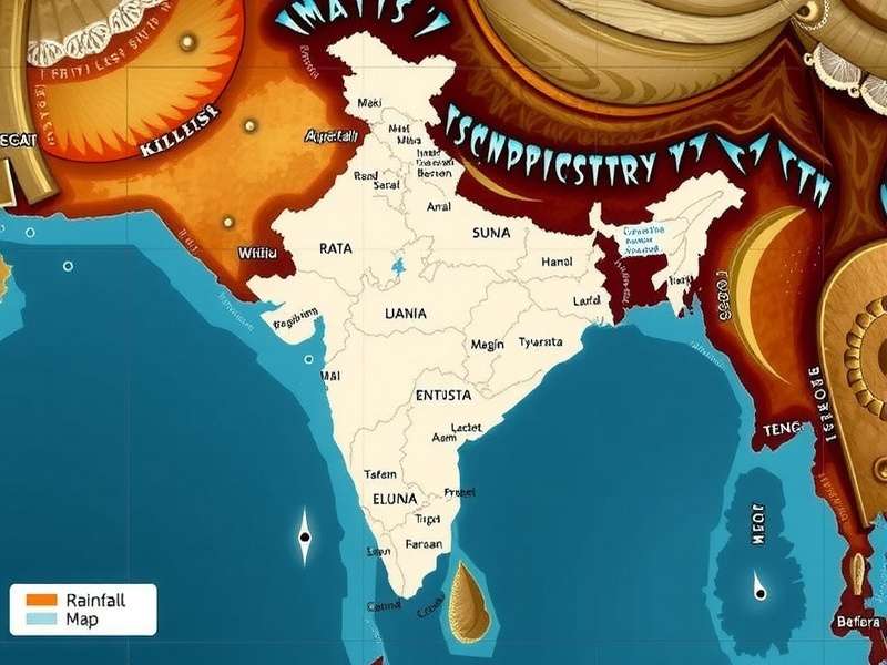 Rainfall Ruler India Map